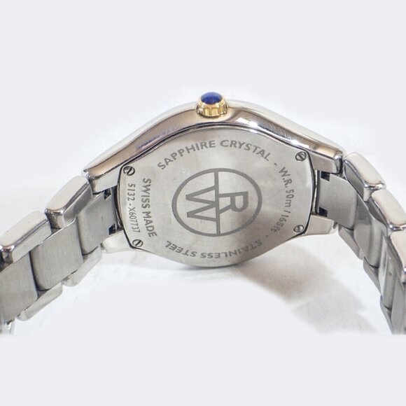 RAYMOND WEIL NOEMIA WATCH - WHITE MOTHER OF PEARL WITH DIAMONDS AND SAPPHIRE - Picture 6 of 7